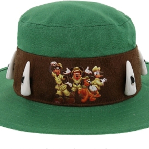 DISNEY PARKS WALT DISNEY WILDLIFE SAFARI HAT. YOUTH. GREEN - Picture 1 of 12
